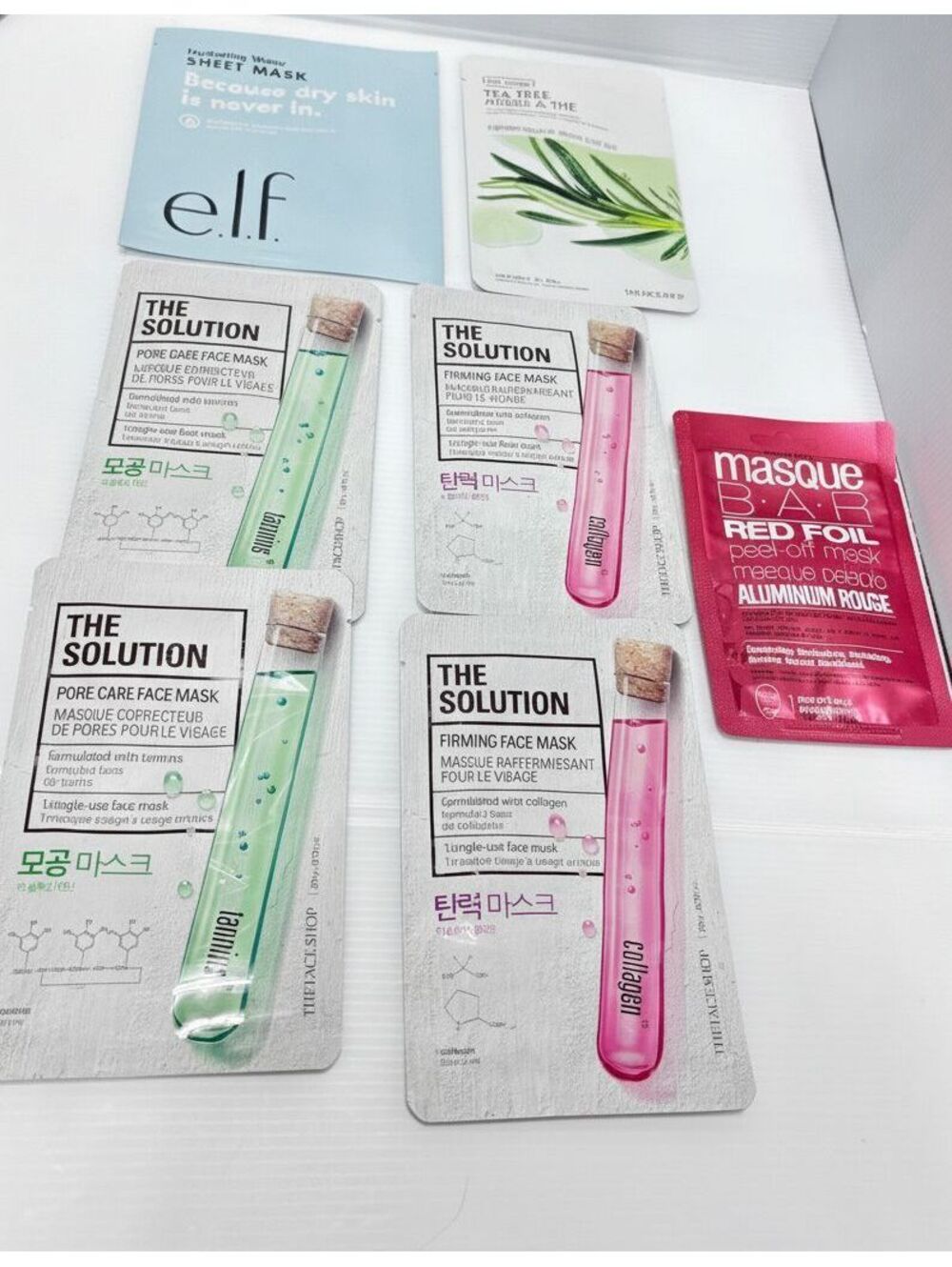 Assorted Facial Sheet Masks Bundle e.l.f ,Hydrating Water,The FaceShop *READ*